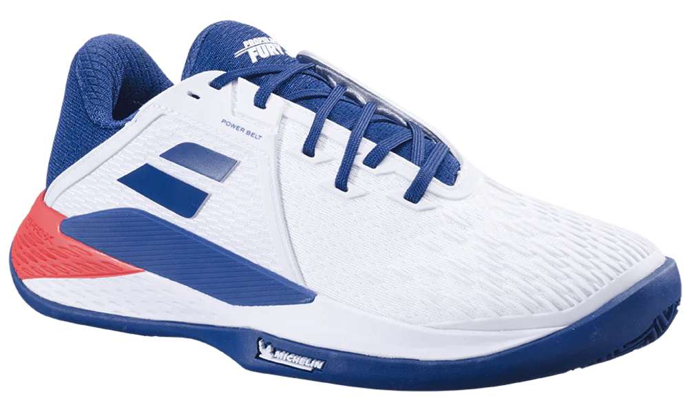 Babolat Propulse Fury 3 All Court Mens White/Blue Tennis Shoe - Sports Virtuoso