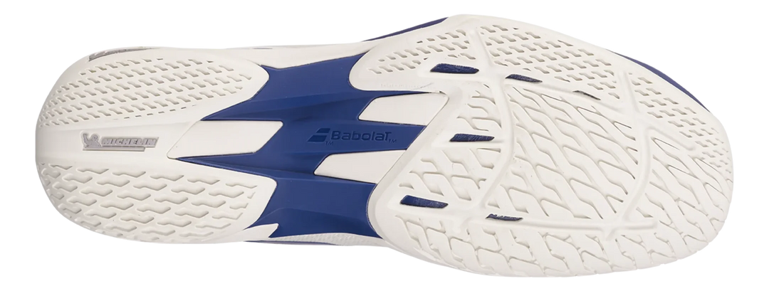 Chaussure de tennis Babolat Jet Mach 4 Homme Tout Court Blanc/Marine