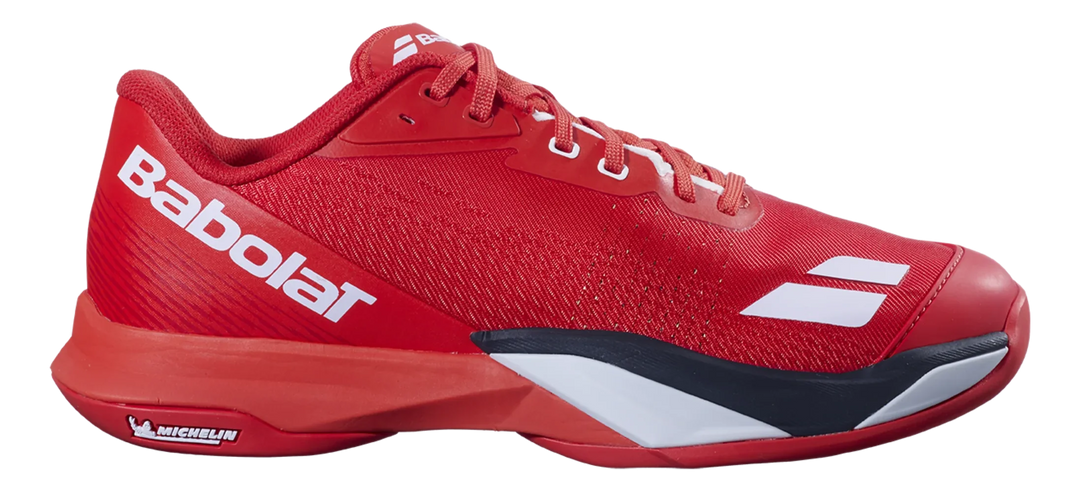 Chaussure de Tennis Homme Tout Court Babolat Jet Mach 4 Rouge/Blanc