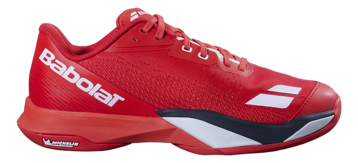 Chaussure de Tennis Homme Tout Court Babolat Jet Mach 4 Rouge/Blanc
