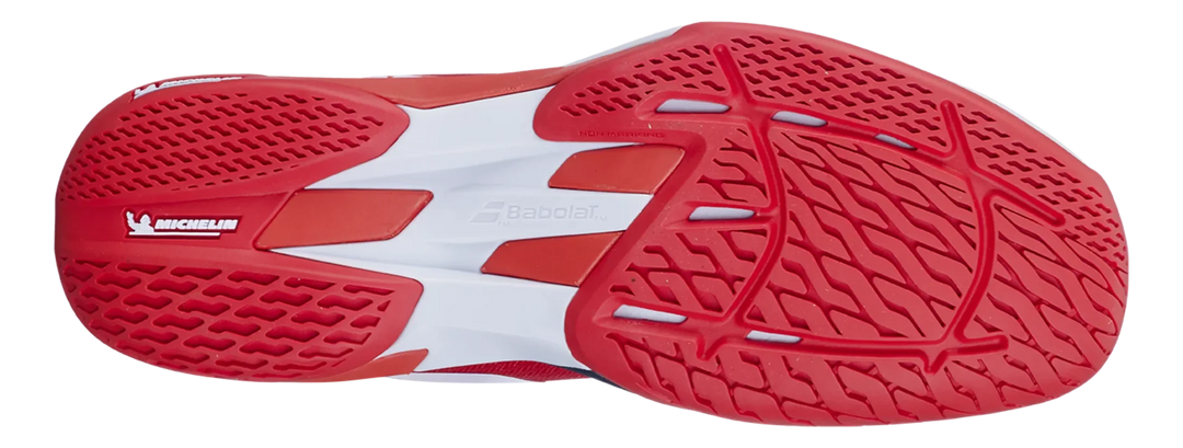Chaussure de Tennis Homme Tout Court Babolat Jet Mach 4 Rouge/Blanc