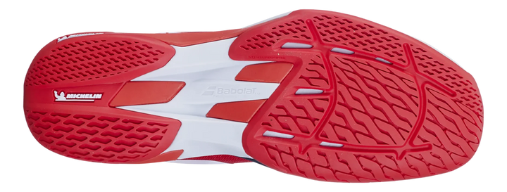 Chaussure de Tennis Homme Tout Court Babolat Jet Mach 4 Rouge/Blanc