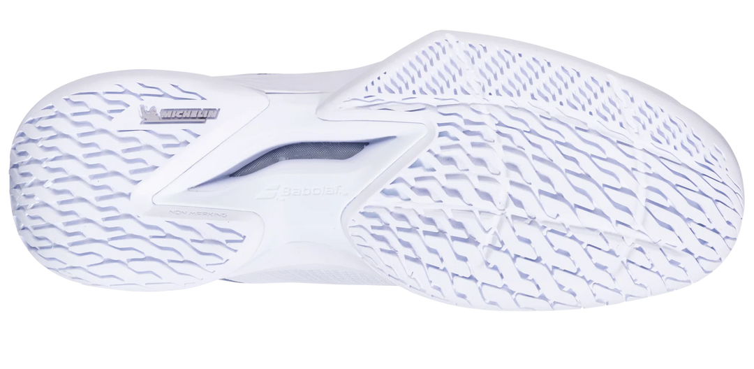 Chaussures de tennis Babolat Jet Tere 2 Wimbledon Blanches/Bleu marine Toutes surfaces pour hommes