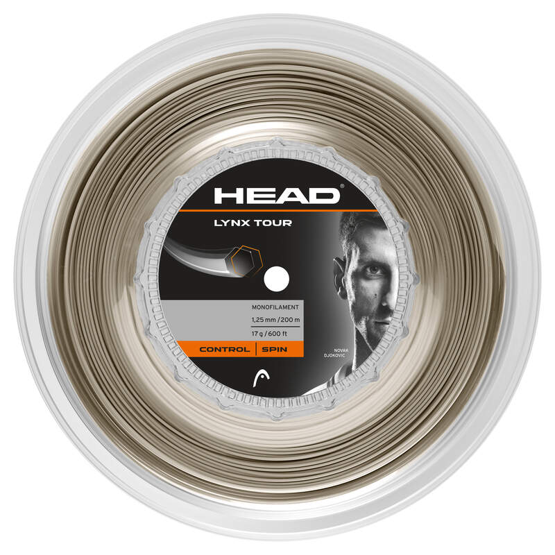 Head Lynx Tour Champagne 125 17g Tennis 200M String Reel  