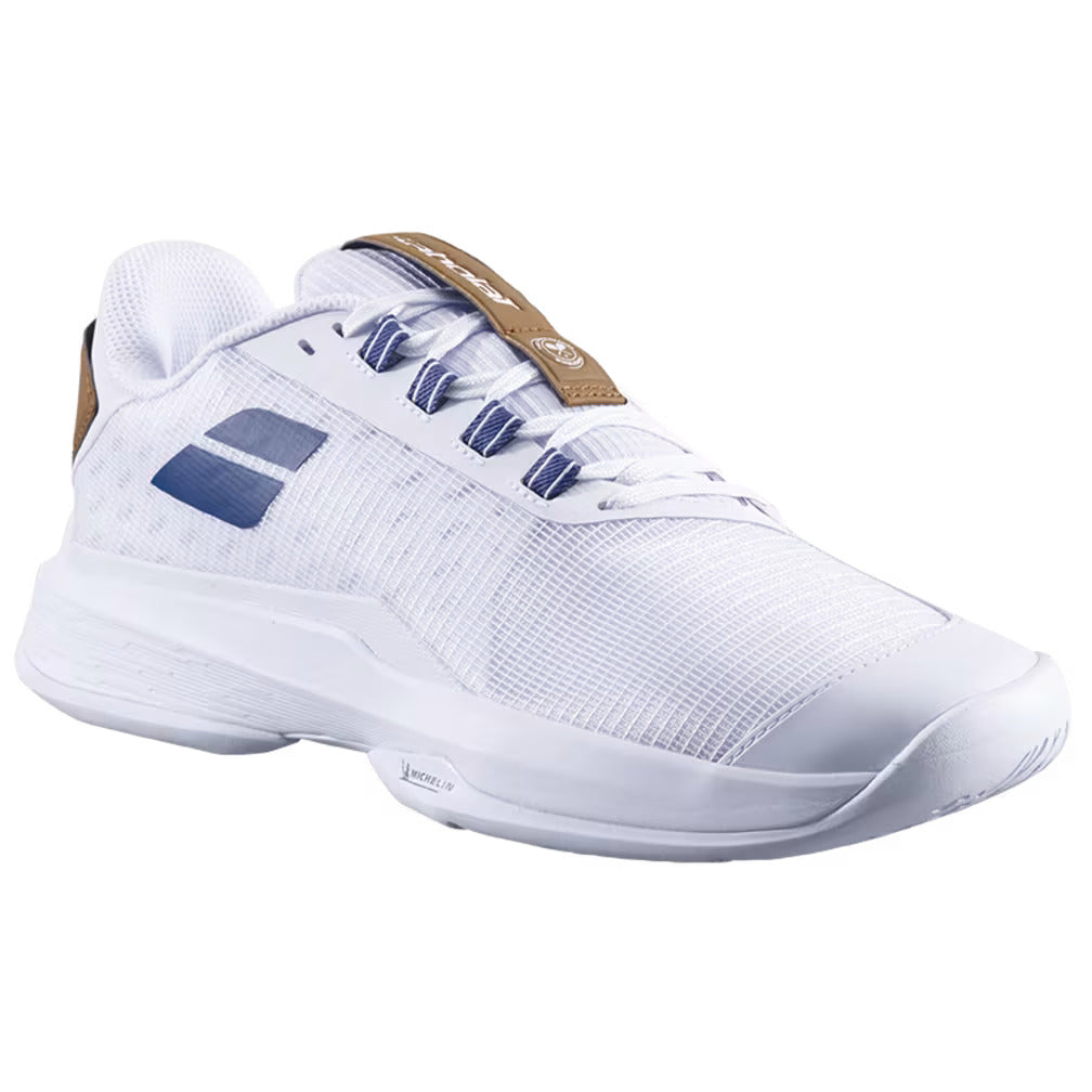 Babolat Jet Tere 2 Wimbledon White/Blue Navy All Court Men's Tennis Shoes - Sports Virtuoso
