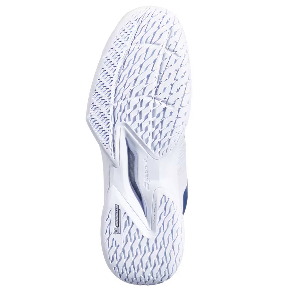 Babolat Jet Tere 2 Wimbledon White/Blue Navy All Court Men's Tennis Shoes - Sports Virtuoso