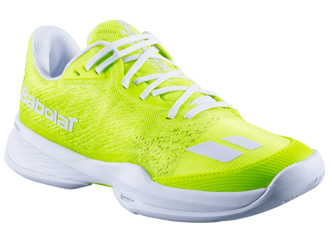 Babolat Jet Mach Chaussure de pickleball  jaune pour femme, tous terrains