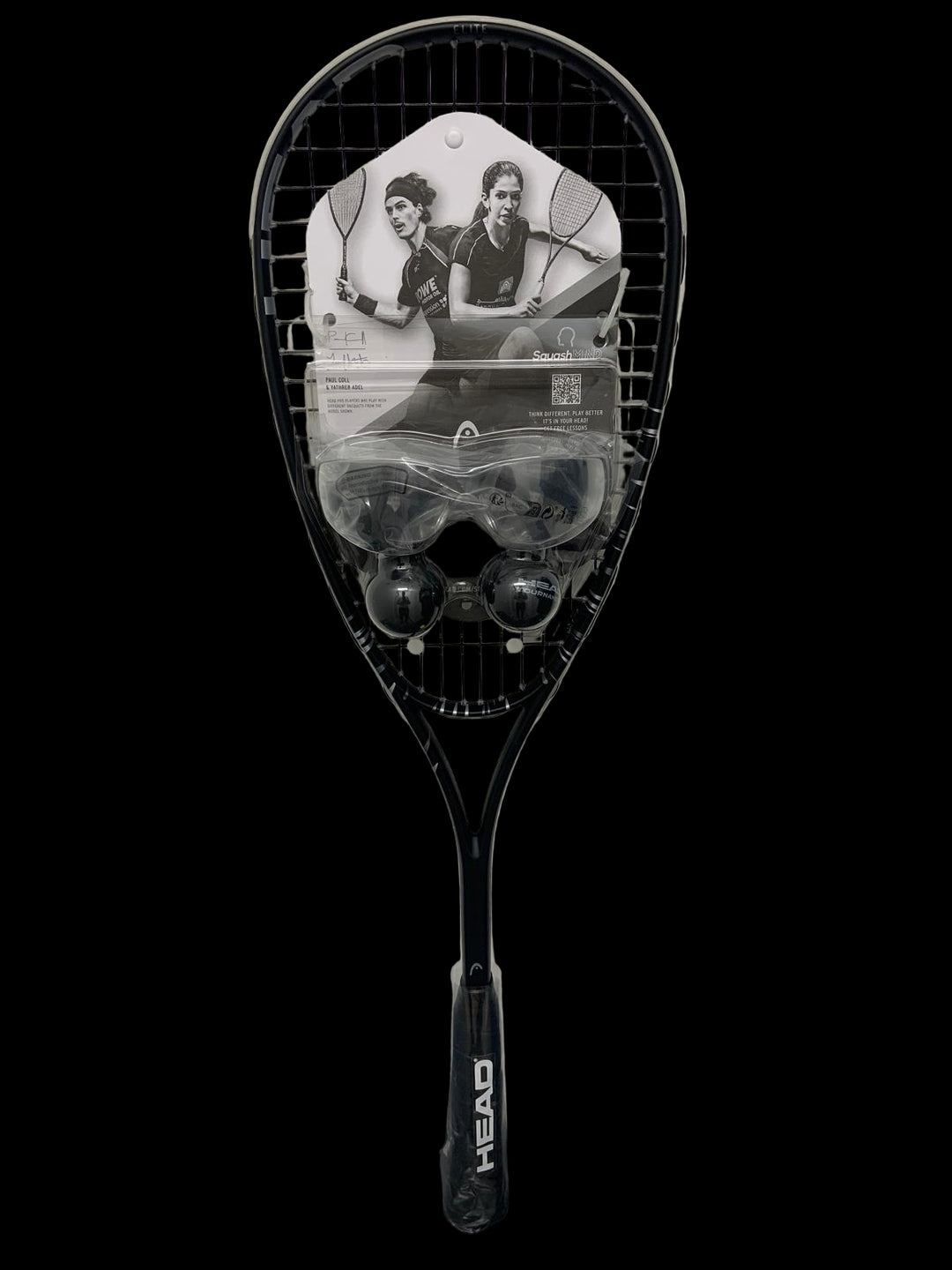 Head Spark Elite Pack Squash Racquet (3 items set)
