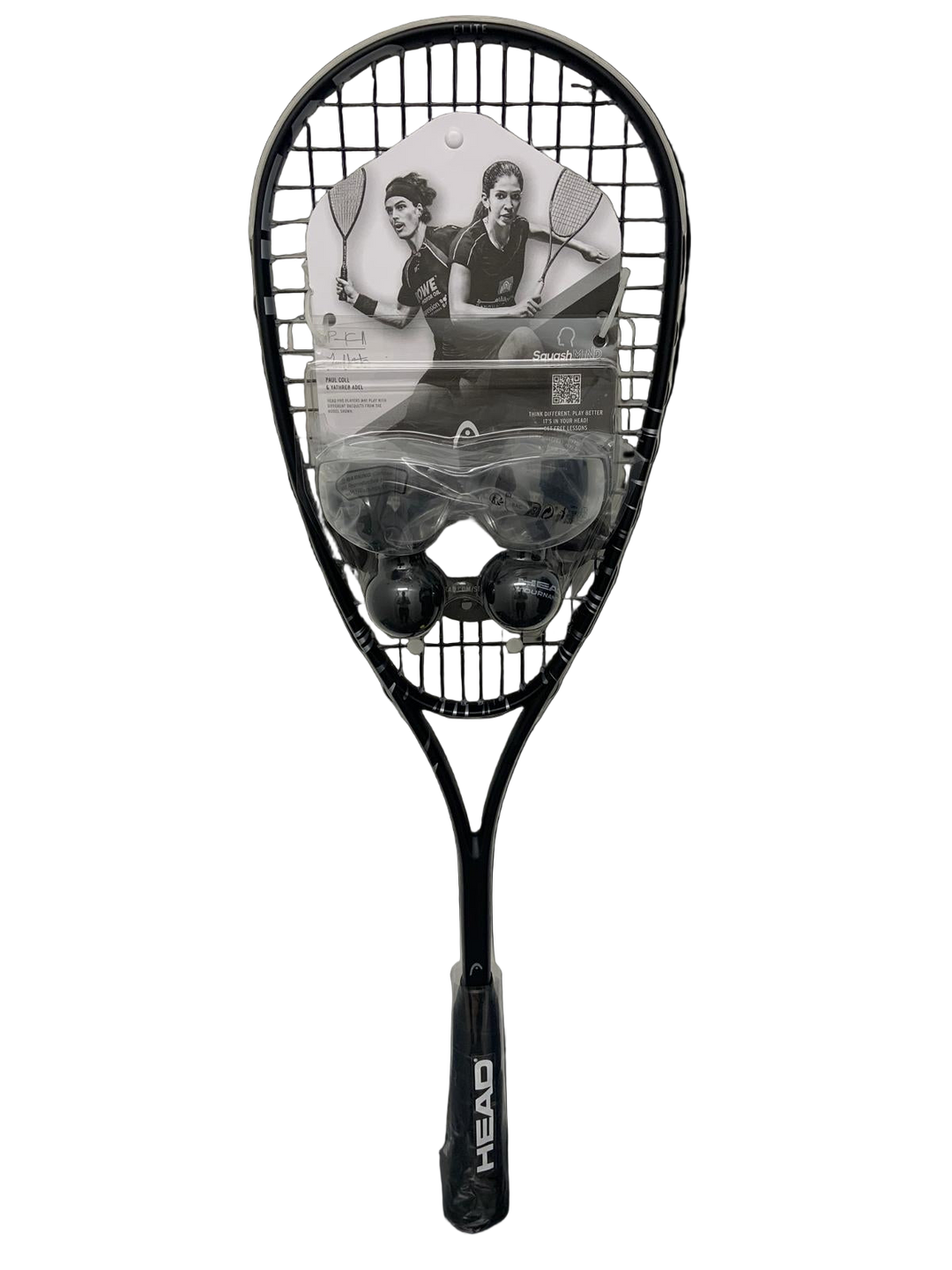 Head Spark Elite Pack Squash Racquet (3 items set)