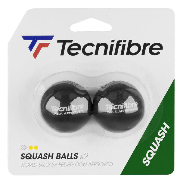Tecnifibre Double Yellow Squash Ball-2 Pack - Sports Virtuoso