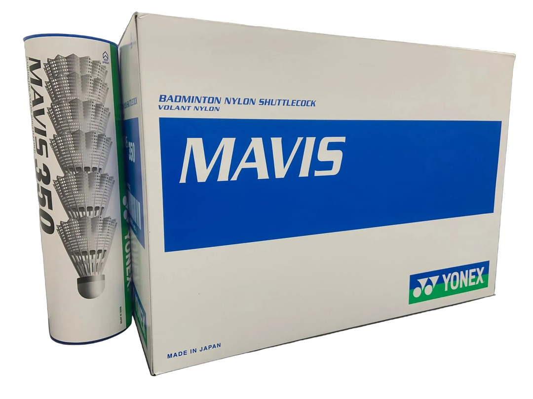 Yonex Mavis 350 Nylon Shuttle 1/2 dozen Case (10 cans of 6) - Blue Cap - Middle Speed