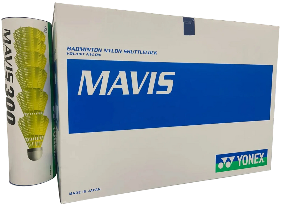 Yonex Mavis 300 Nylon Shuttle 1/2 dozen Case (10 Cans of 6) - Blue Cap - Middle Speed