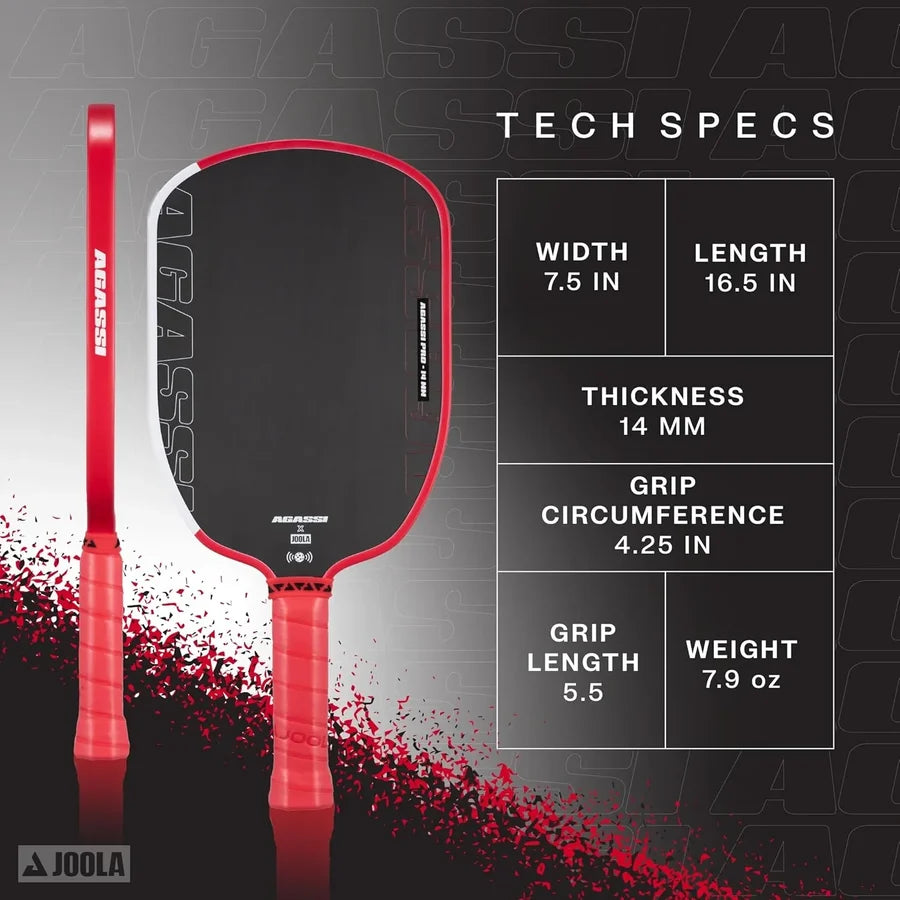 Joola Agassi Pro IV 14mm Pickleball Paddle