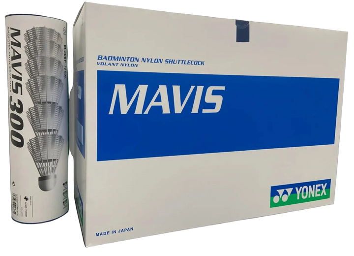 Yonex Mavis 300 Nylon Shuttle 1/2 dozen Case (10 Cans of 6) - Blue Cap - Middle Speed