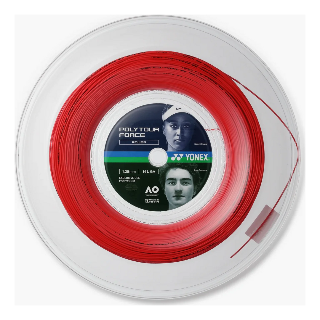 Yonex PolyTour Force 125 16Lg Tennis 200M String Reel