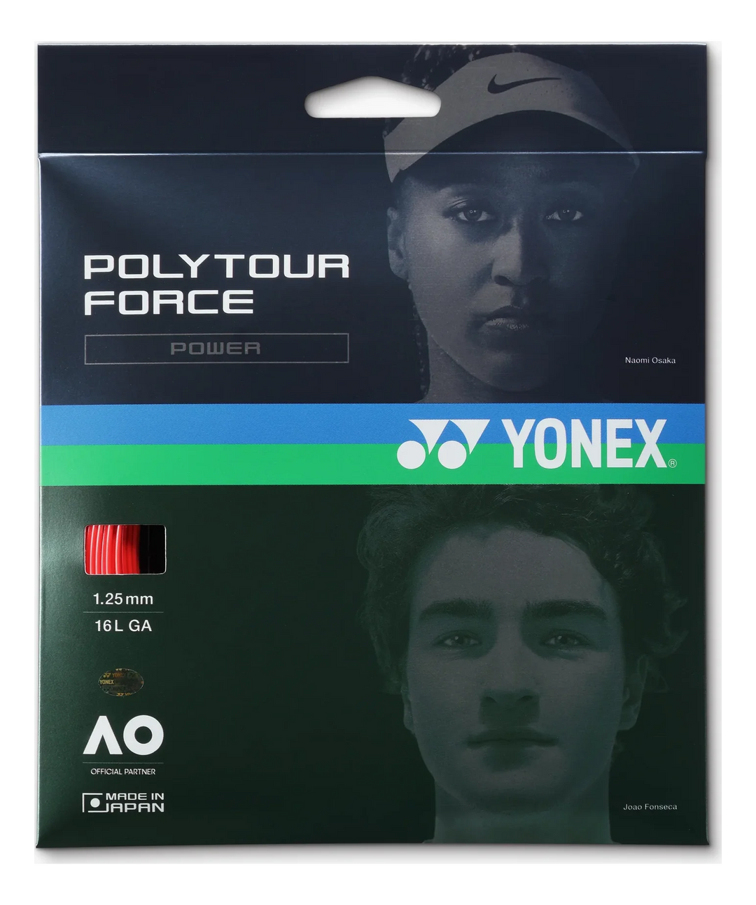 Yonex PolyTour Force 125 16Lg Tennis 12M String Set