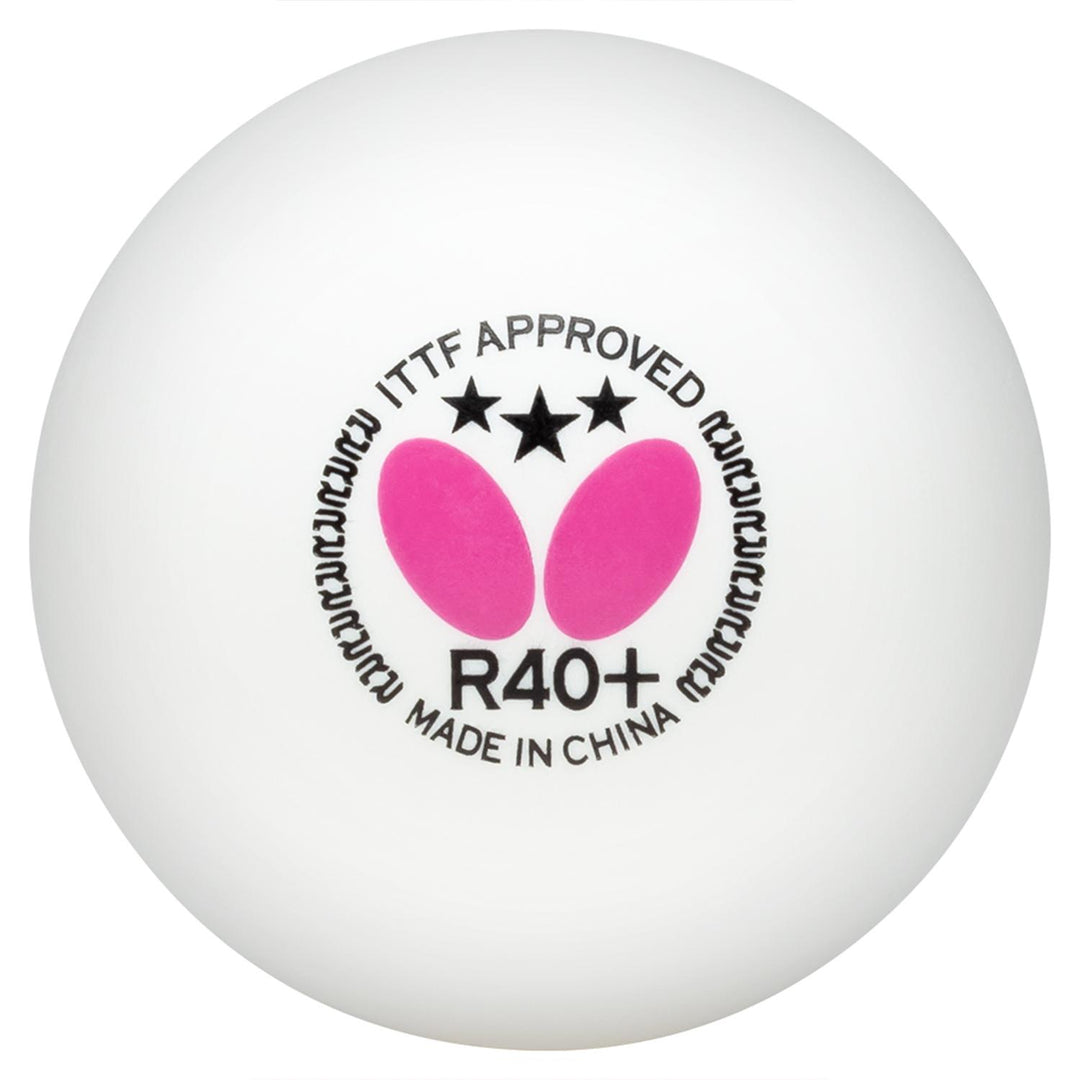 Butterfly R40+ 3-Star Ball White