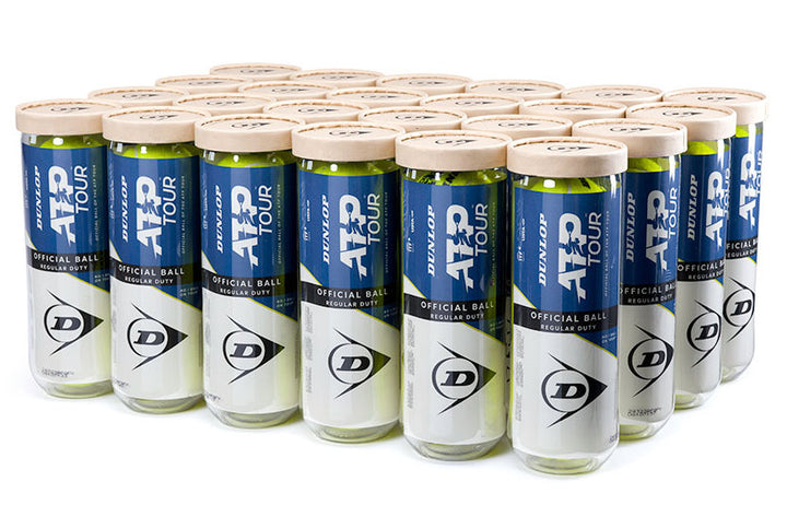 Dunlop ATP Tour Regular Duty All Court Tennis Balls Case - 24 of 3 Ball Cans (72 balls)