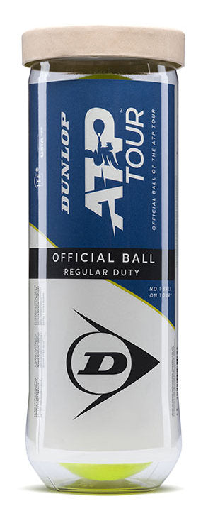 Dunlop ATP Tour Regular Duty All Court Tennis Balls 3 Ball Can - Sports Virtuoso