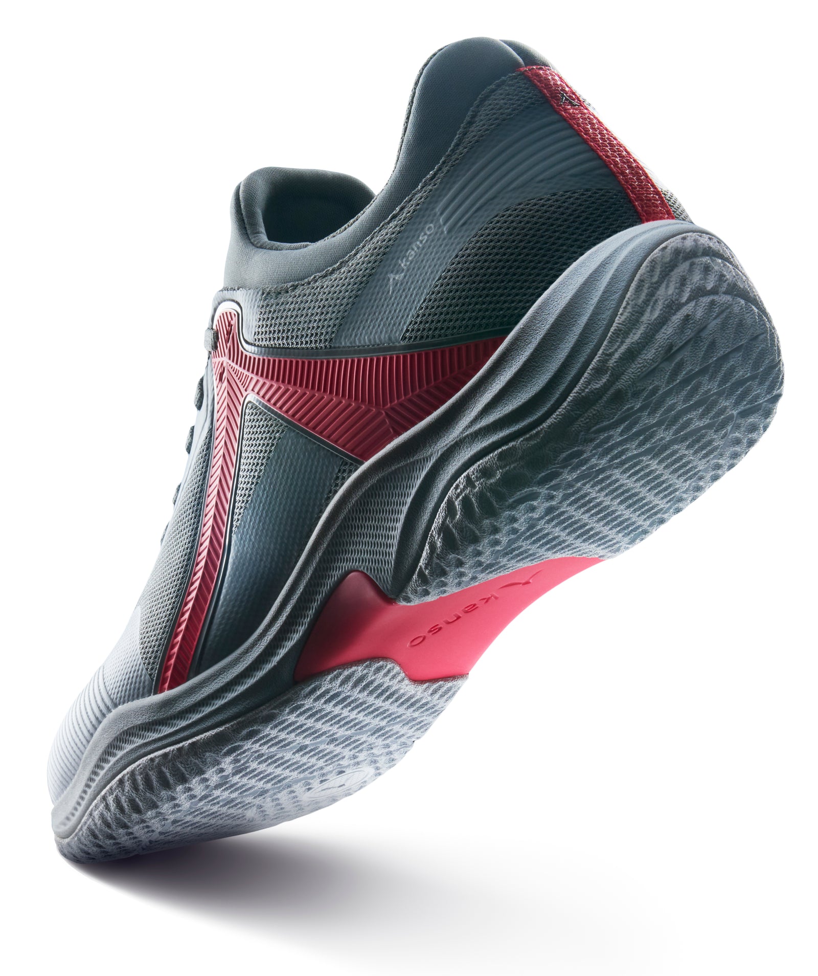 Kanso EQ ID Equilibrium Court Shoe Grey-Red - Sports Virtuoso