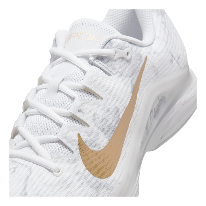 Nike Vapor 12 Magnolia HC blanches et dorées Chaussures de tennis
