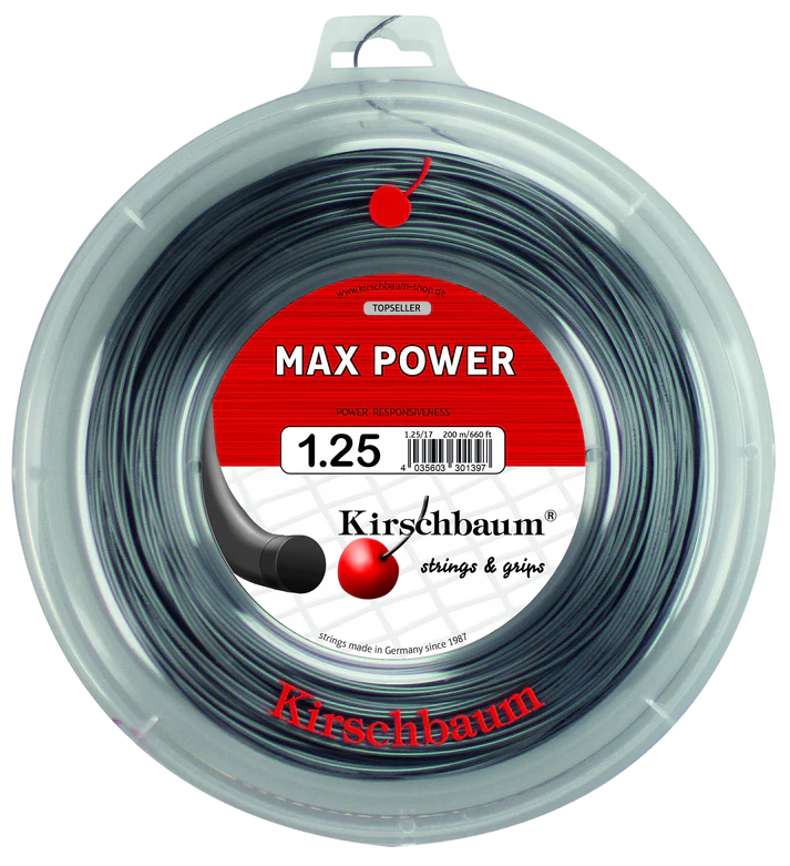 Kirschbaum Max Power 125 17g Tennis 200M String Reel - Sports Virtuoso