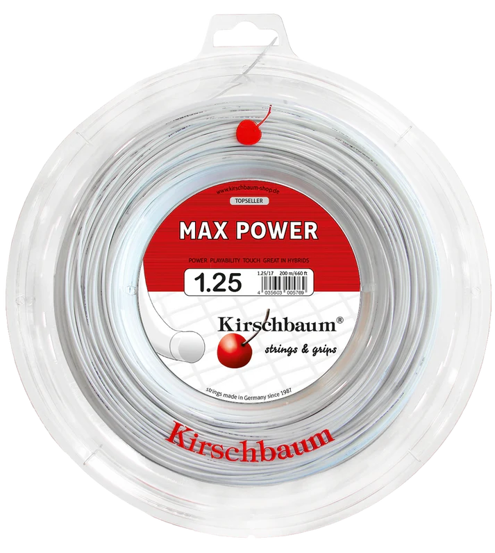 Kirschbaum Max Power 125 17g Tennis 200M String Reel - Sports Virtuoso