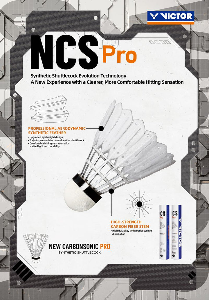 Victor New Carbon Sonic Pro One Shuttle (1 Dozen - 12 Shuttles)
