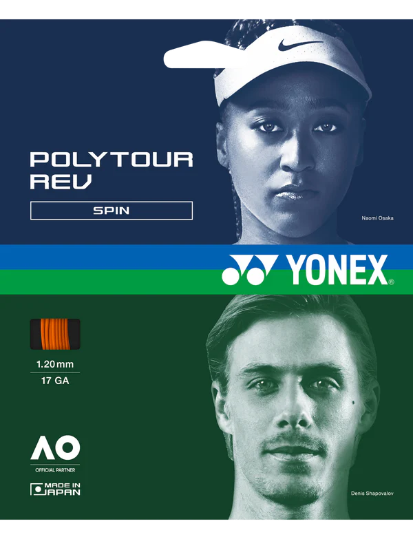 Yonex Poly Tour Rev 120 17g Tennis 12M String Set - Sports Virtuoso