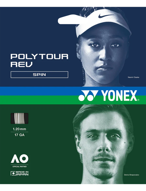 Yonex Poly Tour Rev 120 17g Tennis 12M String Set - Sports Virtuoso