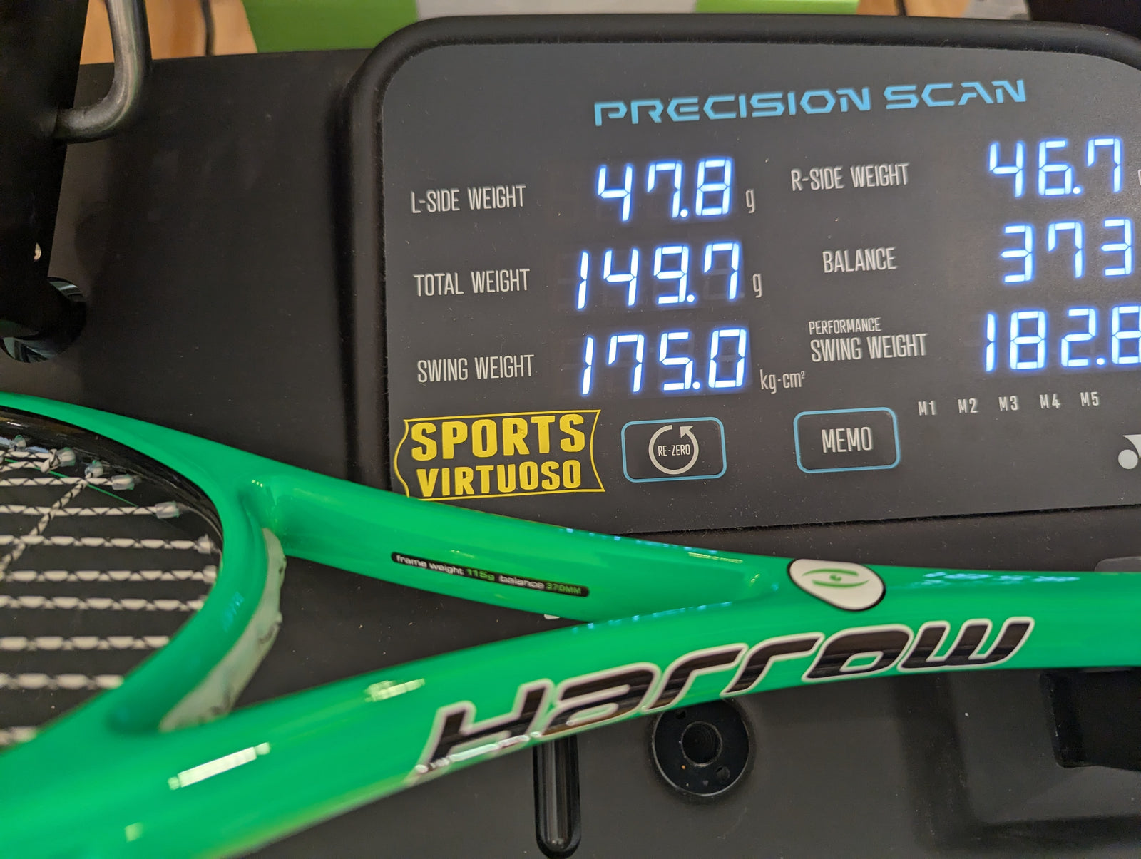 Harrow Vibe 115 Lime Squash Racquet  