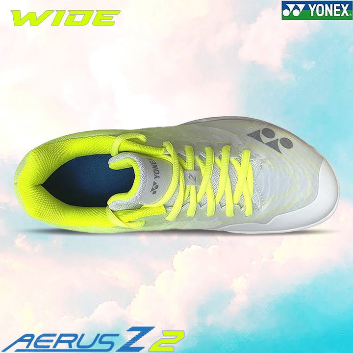 Yonex Power Cushion Aerus Z2 Wide Gris-Jaune Chaussures de salle