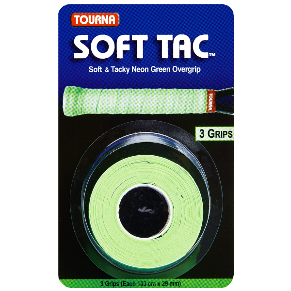 Tourna Soft Tac 3-pack Overgrips Neon-Green 