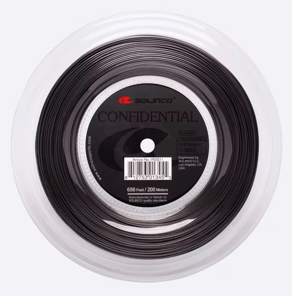 Bobine de cordage Solinco Confidential 17 g 120 Tennis 200 m