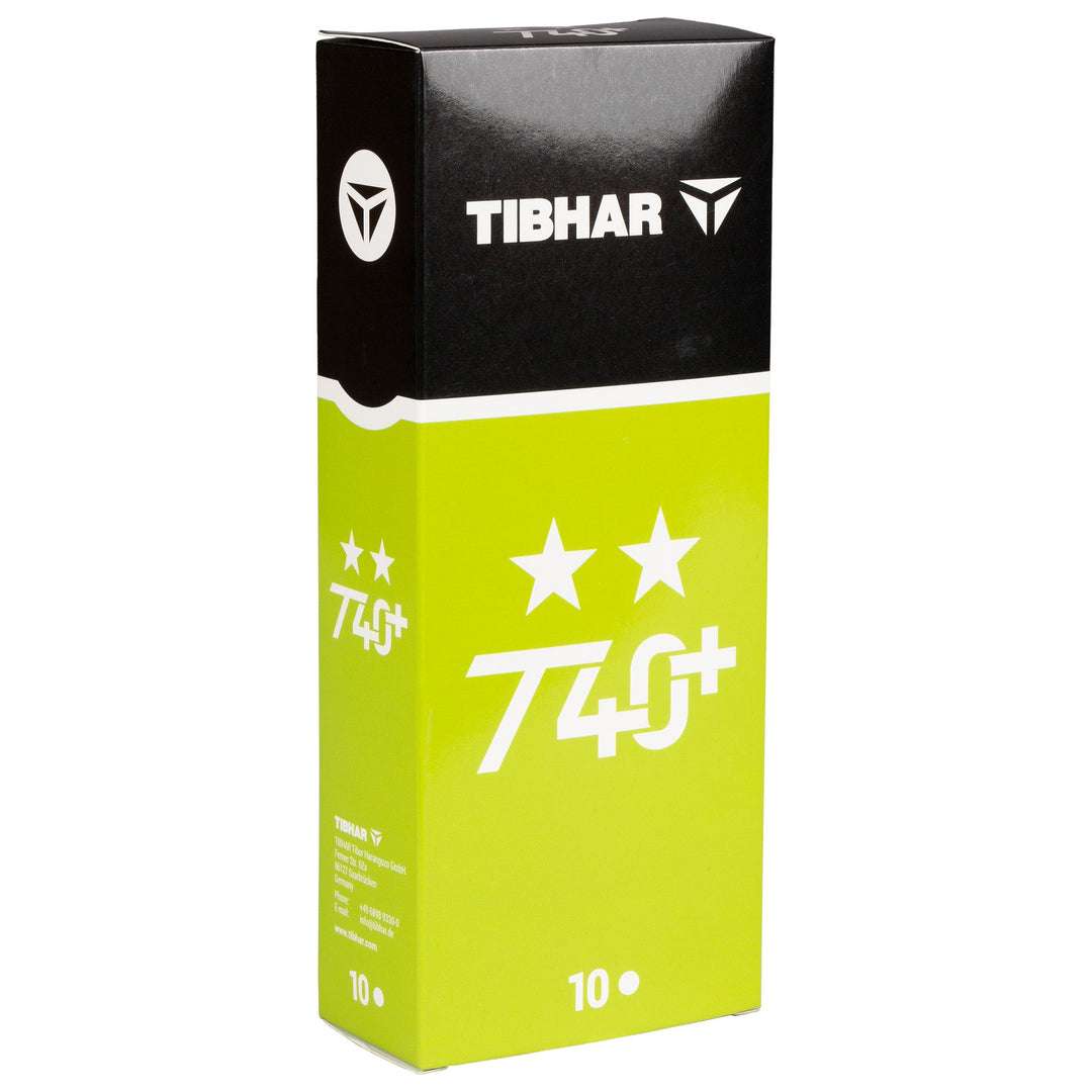 Tibhar 2-Star T40+ White Table Tennis Balls (10)