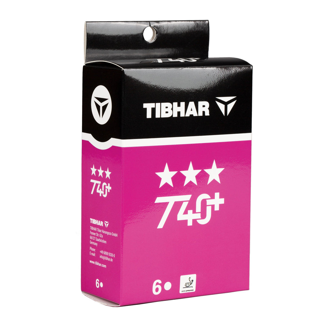Tibhar 3-Star T40+ White Table Tennis Balls (6)