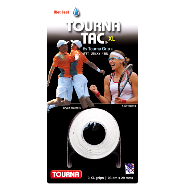 Tourna TAC Grip XL Wet Feel 3-pack Black 