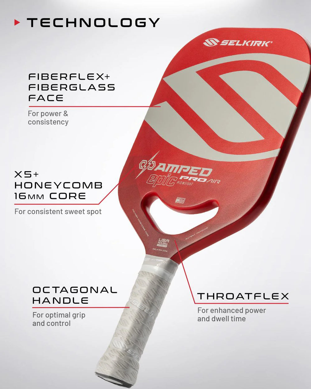 Selkirk Amped Pro Air Epic Pickleball Paddle (Demo)  