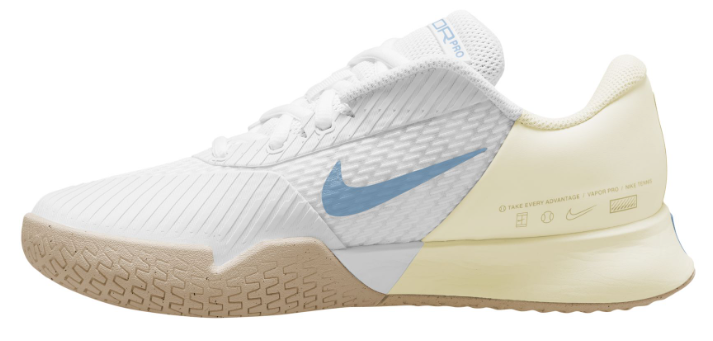 Chaussures de tennis Nike Air Zoom Vapor Pro 2 HC pour femme, blanc/bleu clair/voile/gomme