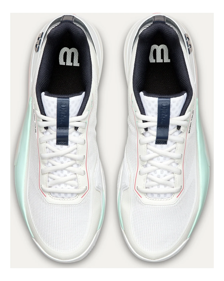 Wilson Rush Tour 5 White/Bay/Fiery Coral Tennis Shoes - Sports Virtuoso