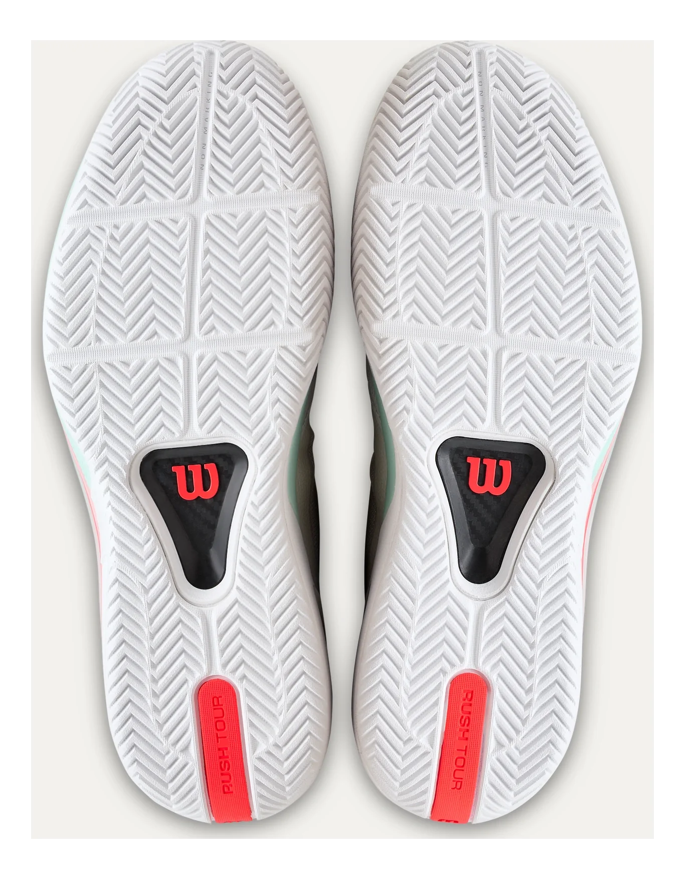 Wilson Rush Tour 5 White/Bay/Fiery Coral Tennis Shoes - Sports Virtuoso