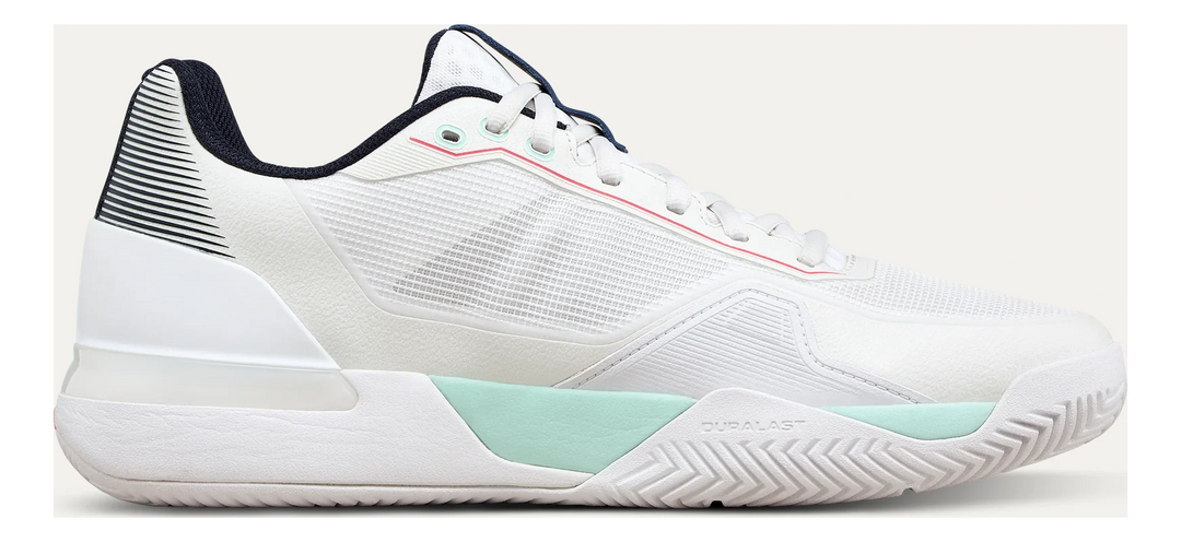 Wilson Rush Tour 5 White/Bay/Fiery Coral Tennis Shoes - Sports Virtuoso