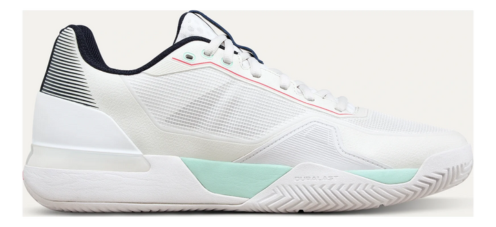 Wilson Rush Tour 5 White/Bay/Fiery Coral Tennis Shoes - Sports Virtuoso