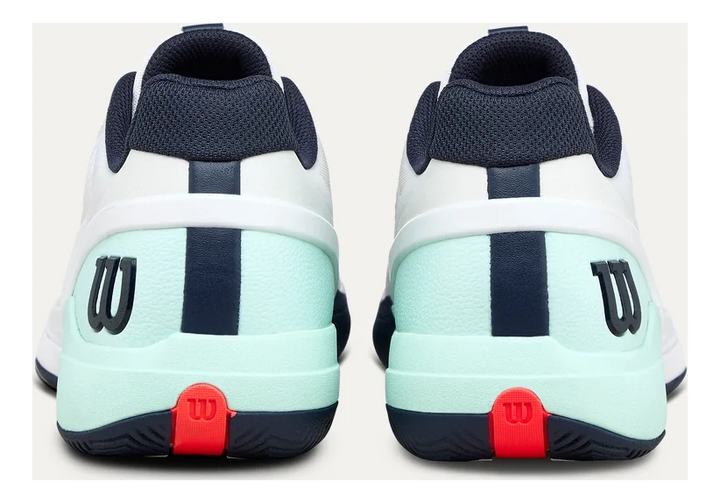Wilson RUSH PRO 5 White/Bay/Fiery Coral Tennis Shoes