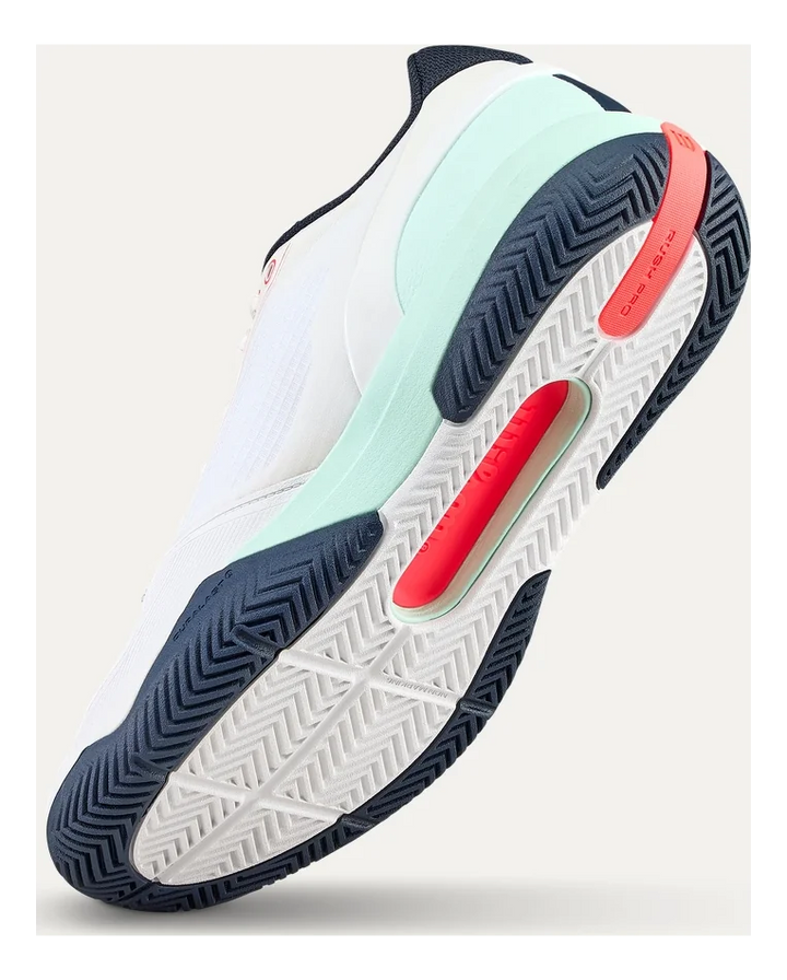 Wilson RUSH PRO 5 White/Bay/Fiery Coral Tennis Shoes