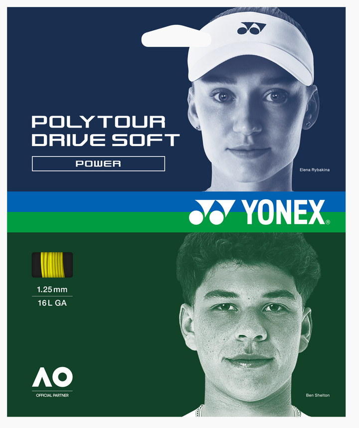 Yonex Poly Tour Drive Soft 125 16Lg Tennis 12M String Set