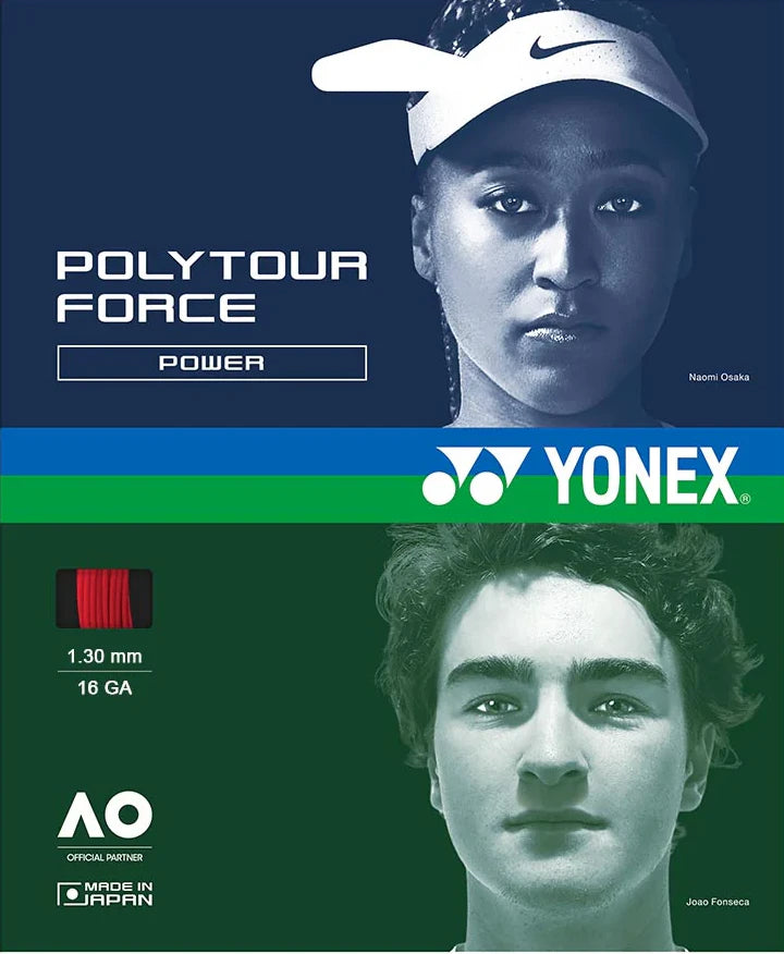 Yonex PolyTour Force 130 16g Tennis 12M String Set