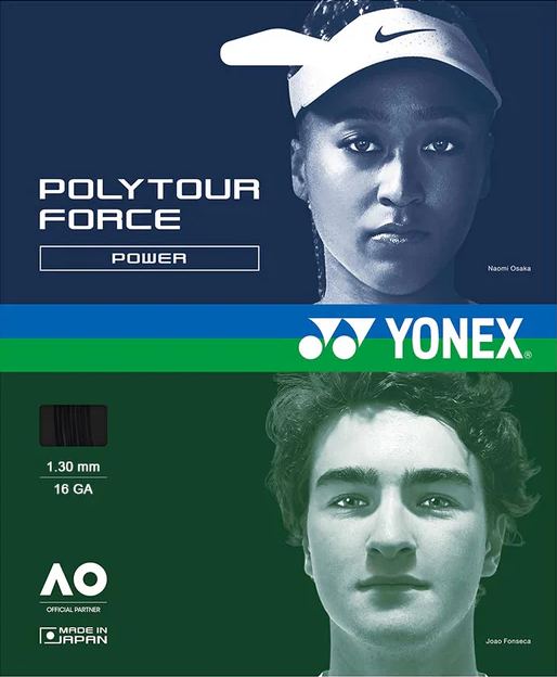 Yonex PolyTour Force 130 16g Tennis 12M String Set