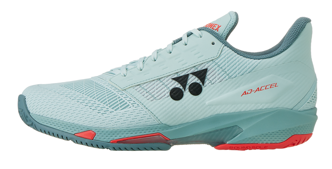 Yonex Ad Accel Chaussures de tennis larges pour tous les terrains pour hommes, bleu brume