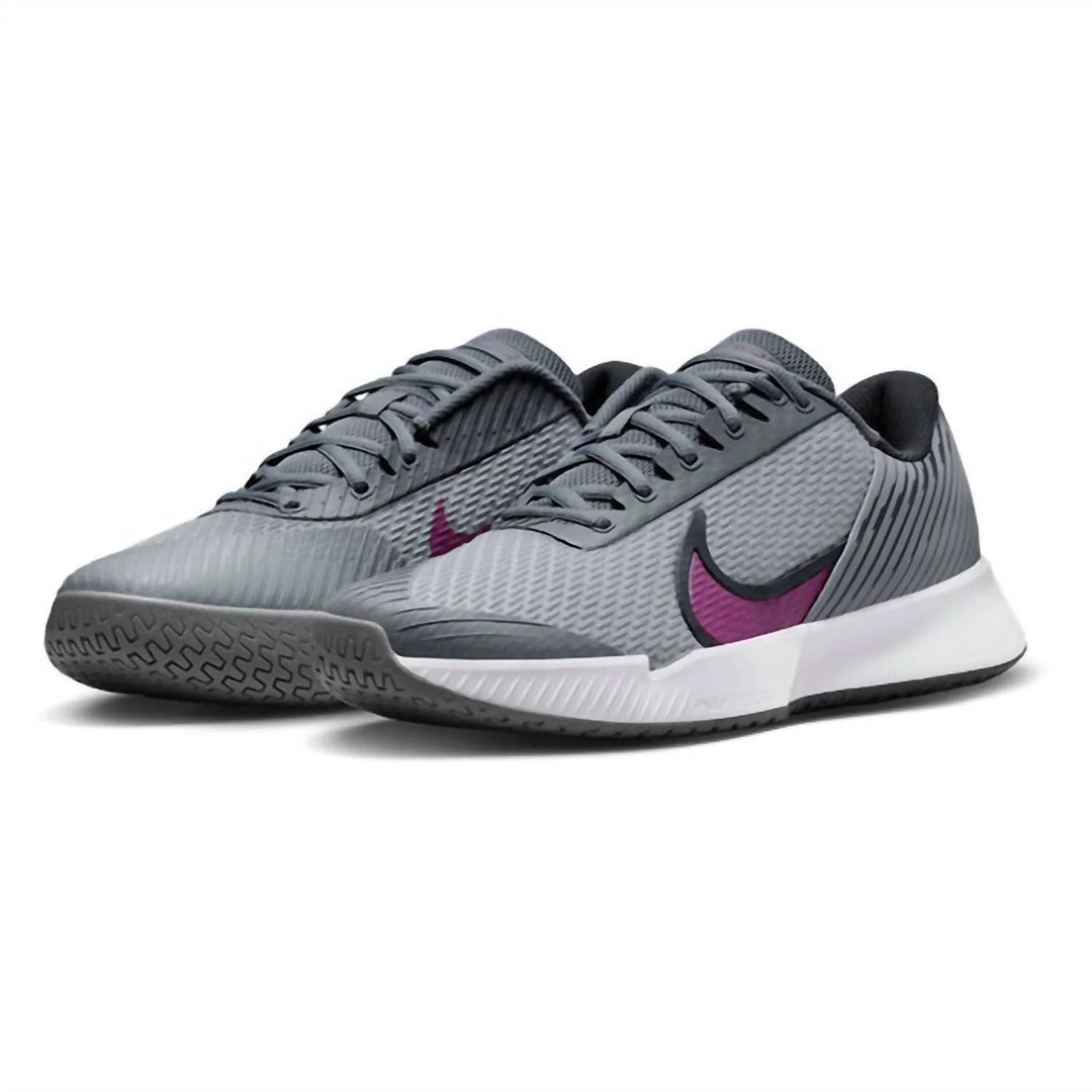 Nike Air Zoom Vapor Pro 2 HC Smoke Grey/ Sangria Tennis Men's Shoes